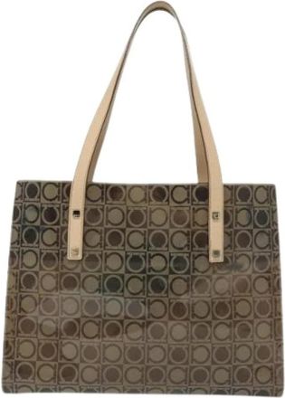 Ferragamo Pre-owned Fabric Shoulder Bag - Dames - Vintage Shopper - Bruin - ONE Size - Vintage