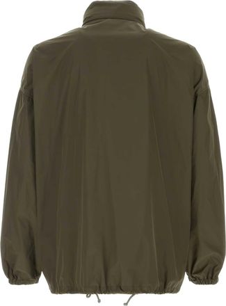 Saint Laurent Mens Sport Windbreaker Green Polyester Jacket
