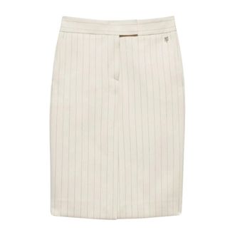 Aniye By Pencil Skirts, female, Beige, Size: S Pinstriped Pencil Skirt