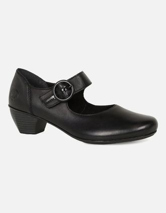 Rieker Womens Twirl Womens Mary Jane Court Shoes - Black - Size: 6.5