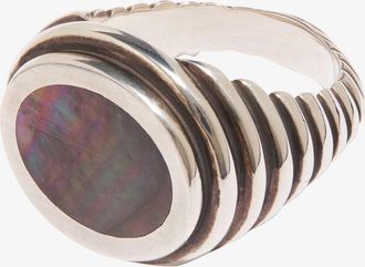 M. Cohen Sterling Silver Grandia Orr Lira Signet Ring - Mens - Sterling Silver