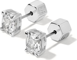 Miranda Frye Sophia Cubic Zirconia Stud Earrings in Silver at Nordstrom