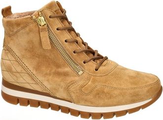 Gabor Dreamvelour Lion High Sneakers - Dames - Veterlaarzen - Bruin - 37 EU - Schoenen