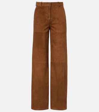 Nour Hammour Pantalones anchos Coda de ante