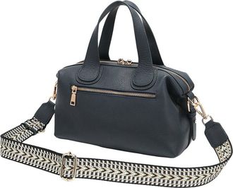 Tiffany & Fred Tiffany And Fred Paris Pebbled Leather Satchel