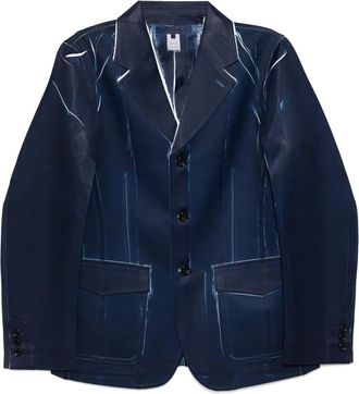 Comme Des Gar&ccedil;ons Blazer met enkele rij knopen - Blauw