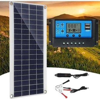 OEM Panel Solar De 300 W Y 12 V, Kit De Panel Solar, Kit De Cargador De Bater&iacute;a Con Controlador De Carga Solar De 60 A