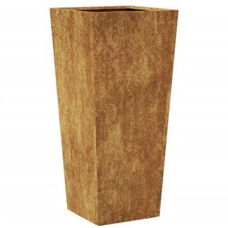 vidaXL Garden Planter 35x35x75 cm Weathering Steel Vidaxl