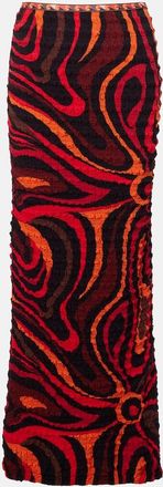 Pucci Occhi smocked maxi skirt