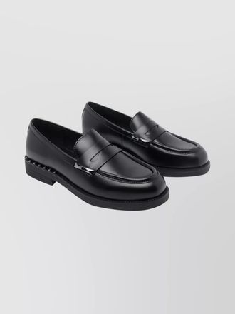 Ash leather studded loafers