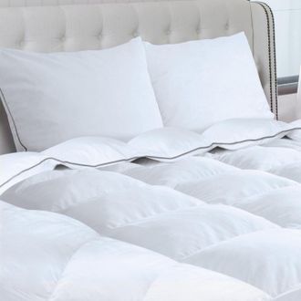 IDMarket Idmarket - Edred&oacute;n De Pluma De Oca 220x240 Cm Aela Anti&aacute;caros 500 Gr + 2 Almohadas