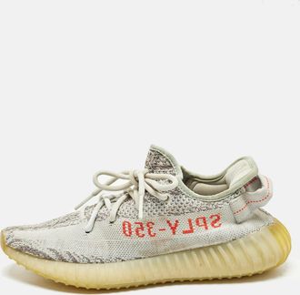 adidas Boost 350 V2 Blue Tint Size 40 Light Blue/Grey Knit Fabric Sneakers