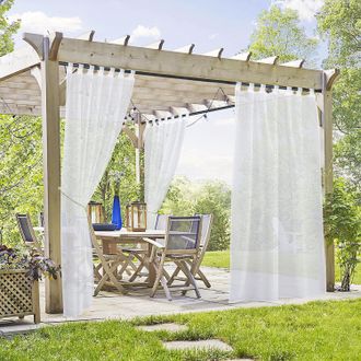 OEM Rideau Voilage - 137 X 243 Cm - Para Patio Jardin Exterior Interior - 2 Unidades