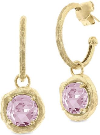 I.Reiss Company 14K Rose Quartz Charm Earrings