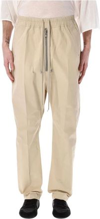 Rick Owens Bela Poplin Pants - Heren - Straight fit broeken - Beige - L - Katoen - Broeken