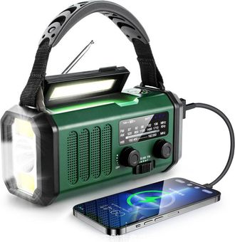 OEM Radio De Emergencia Multifuncional Con Manivela, Alimentada Por Energ&iacute;a Solar Y Con Conexi&oacute;n Usb-c: Recepci&oacute;n Noaa/am/fm, Linterna Led, Alarma Sos Y B