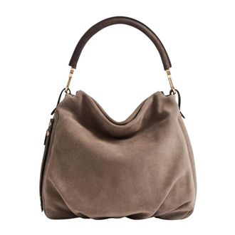 Borbonese Tassen, Dames, Bruin, ONE Size, Leer, Borsa Hobo S