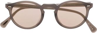 Oliver Peoples Gregory round-frame sunglasses - unisex - Acetate - 47 - Brown