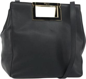 Ferragamo Pre-owned Leren Handtas - Dames - Vintage Handtas - Zwart - ONE Size - Leer - Vintage