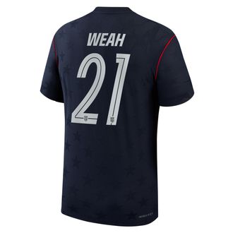 Nike Timothy Weah USMNT 2026 Match Away Nike Mens Dri-FIT ADV Soccer Jersey in Blue | NN203943373-USM