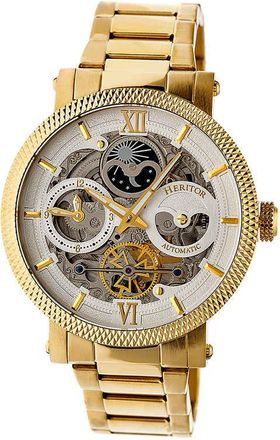 Heritor Aries Automatic Day and Night Silver Dial Mens Watch HR4403