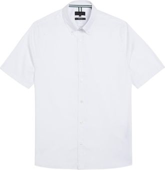 Ted Baker Aldgte Regular Premium Witte Oxford-overhemd
