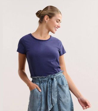 Hatley Braided Neck Tee In Navy