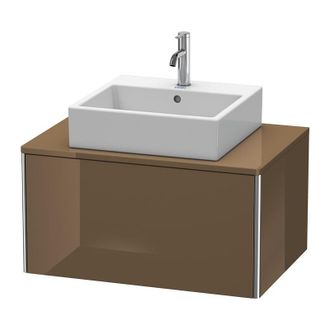Duravit Mueble De Pared Duravit Xsquare 80.0 X 54.8 Cm, 1 Extra&iacute;ble, Color (frente/cuerpo): Marr&oacute;n Oliva Laca Alto Brillo - Xs490006161