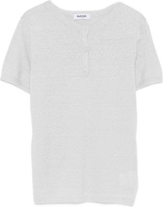 base T-shirt in misto lino e cotone