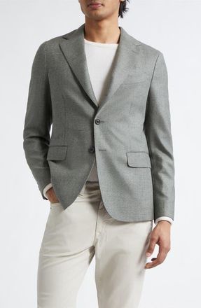 Boglioli Dover Hopsack Virgin Wool Blazer in Sage Green at Nordstrom, Size 38 Us