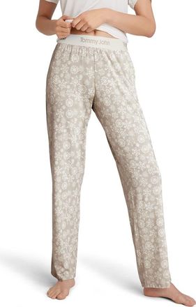 Tommy John Second Skin Pajama Pants in Cement Snow Lace at Nordstrom, Size X-Large