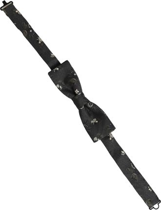 Dolce & Gabbana Floral Silk Bow Tie - Black