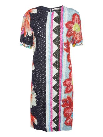 Etro floral-print dress - Blue
