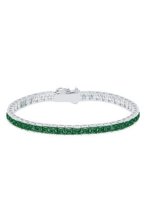 Crislu Tennis Bracelet in Emerald at Nordstrom
