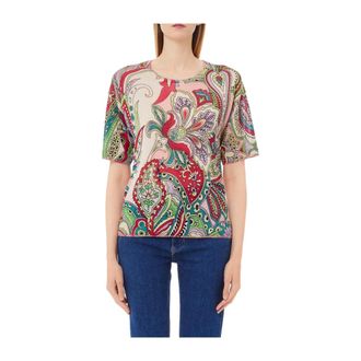 Liu Jo Animal Print Jumper with Lurex - female - Liu Jo - Round-neck Knitwear - Multicolor - XL - Knitwear