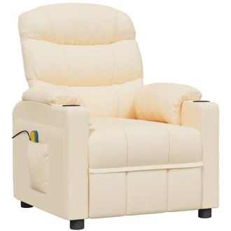 vidaXL Poltrona Massaggiante Crema in Tessuto - Vidaxl