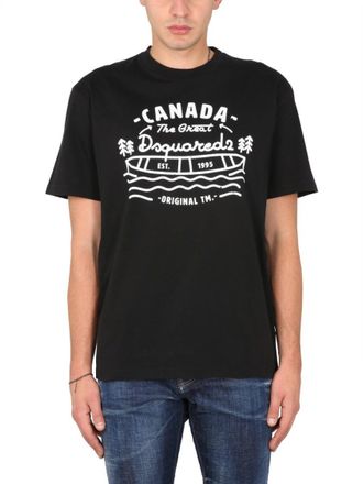 Dsquared2 Vintage Design Front Logo Print T-Shirt