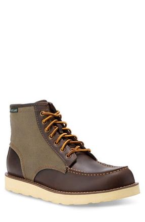 Eastland Lumber Up Moc Toe Boot in Brown Suede/Olive at Nordstrom, Size 10.5