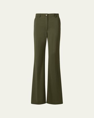 Akris Celia Denim Bootcut-Leg Pants