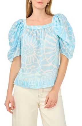 Vince Camuto Puff Sleeve Top in Cool Waters at Nordstrom Rack, Size X-Large