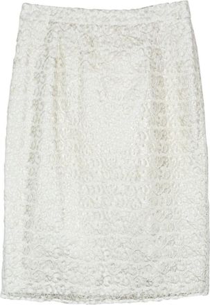 Freda gold and white niamh lace pencil skirt Size L