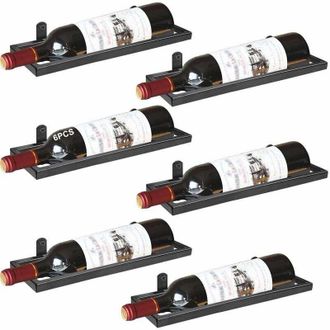 OEM Soporte De Pared De Hierro Para Botellas De Vino, Organizador De Vino Colgante De Metal, Botellero De Hierro Para Pared, Adecuado Para Almacenamiento 