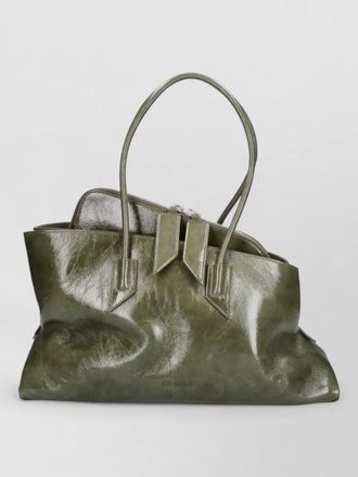 The Attico structured smooth tote bag top handles