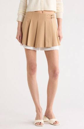SIMKHAI Suzie Pleated Skort in Camel at Nordstrom Rack, Size 14