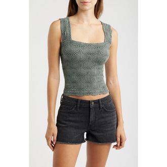 Free People Love Letter Floral Knit Camisole in Midnight Mountain at Nordstrom, Size X-Small