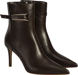 Desa Woman Stiletto Boots - Leather Upper, 9 cm Heel, Zip Fastening, Breathable | Brown - 39