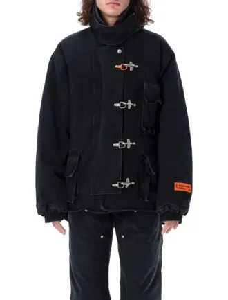 Heron Preston Black Mock Collar Jacket