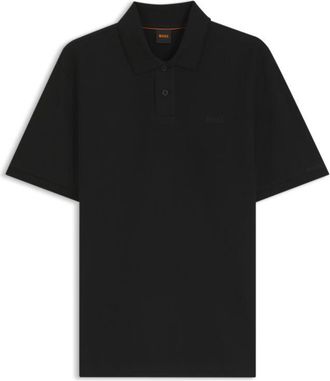 BOSS Regular-fit polo shirt in honeycomb-structured cotton pique