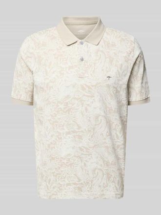 Fynch-Hatton Fynch-Hatton Regular Fit Poloshirt aus Baumwolle im Allover-Look in Offwhite, Gr&ouml;&szlig;e 3XL