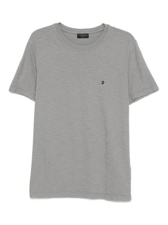 Dondup T-Shirt In Grey Cotton With Logo